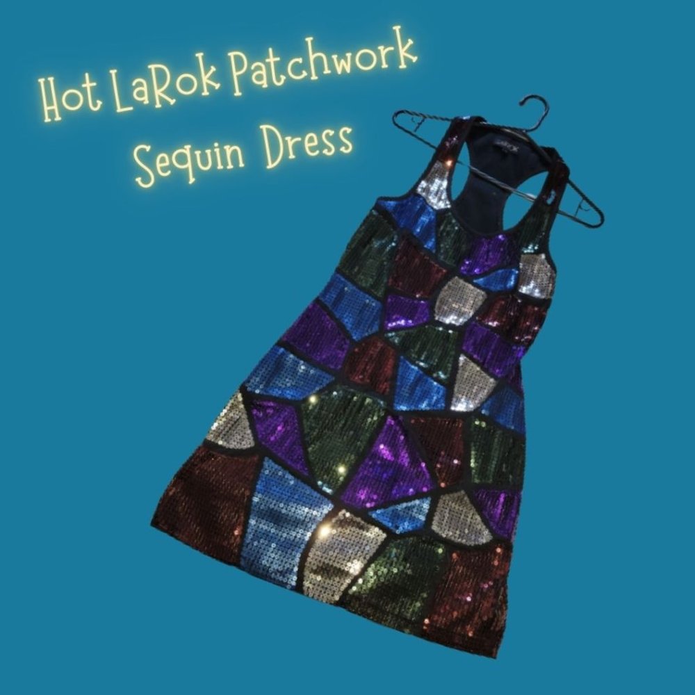 Gorgeous LaRoK Patch Sequin Dress